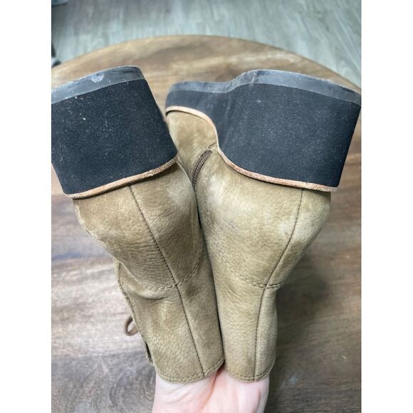 ABEO Kacey Leather Ankle Boots Womens Size 7.5 NARROW Wedge Comfort - Picture 8 of 9